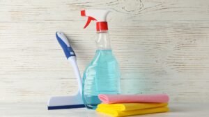 Warm water and mild dishwashing liquid for natural appliance cleaning