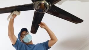 Clean Ceiling Fans Without Making a Mess